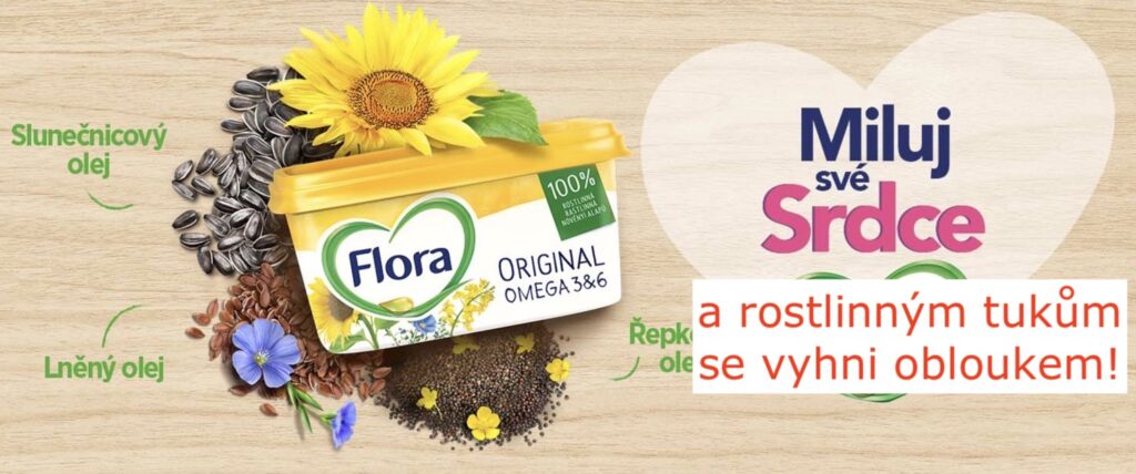 Obrázek náhražky jídla, rostlinného tuku Flora