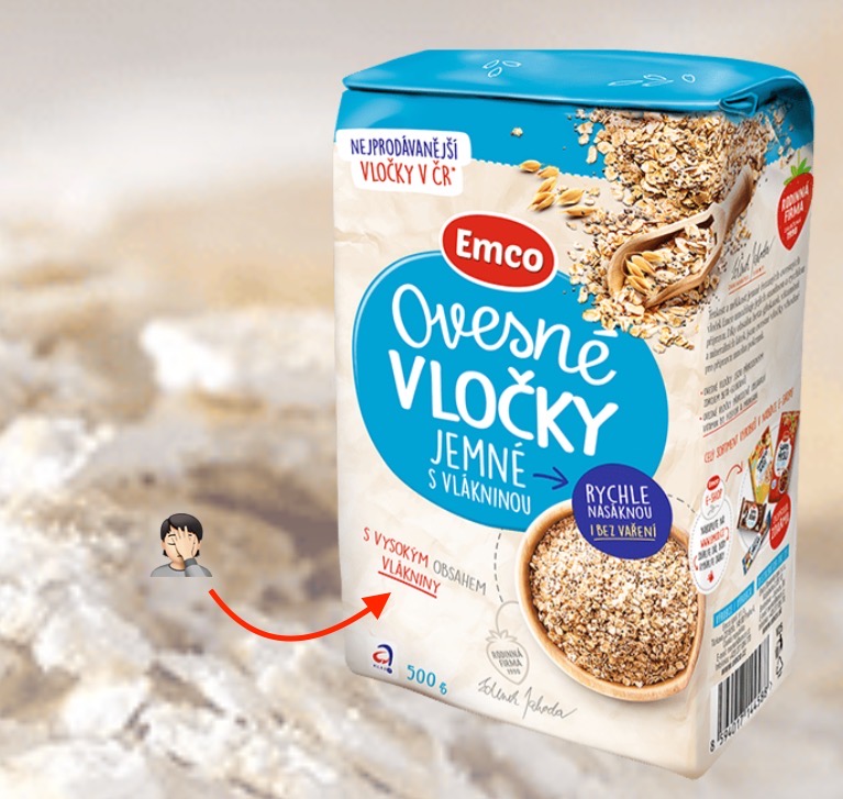 Vločky s vysokým obsahem vlákniny